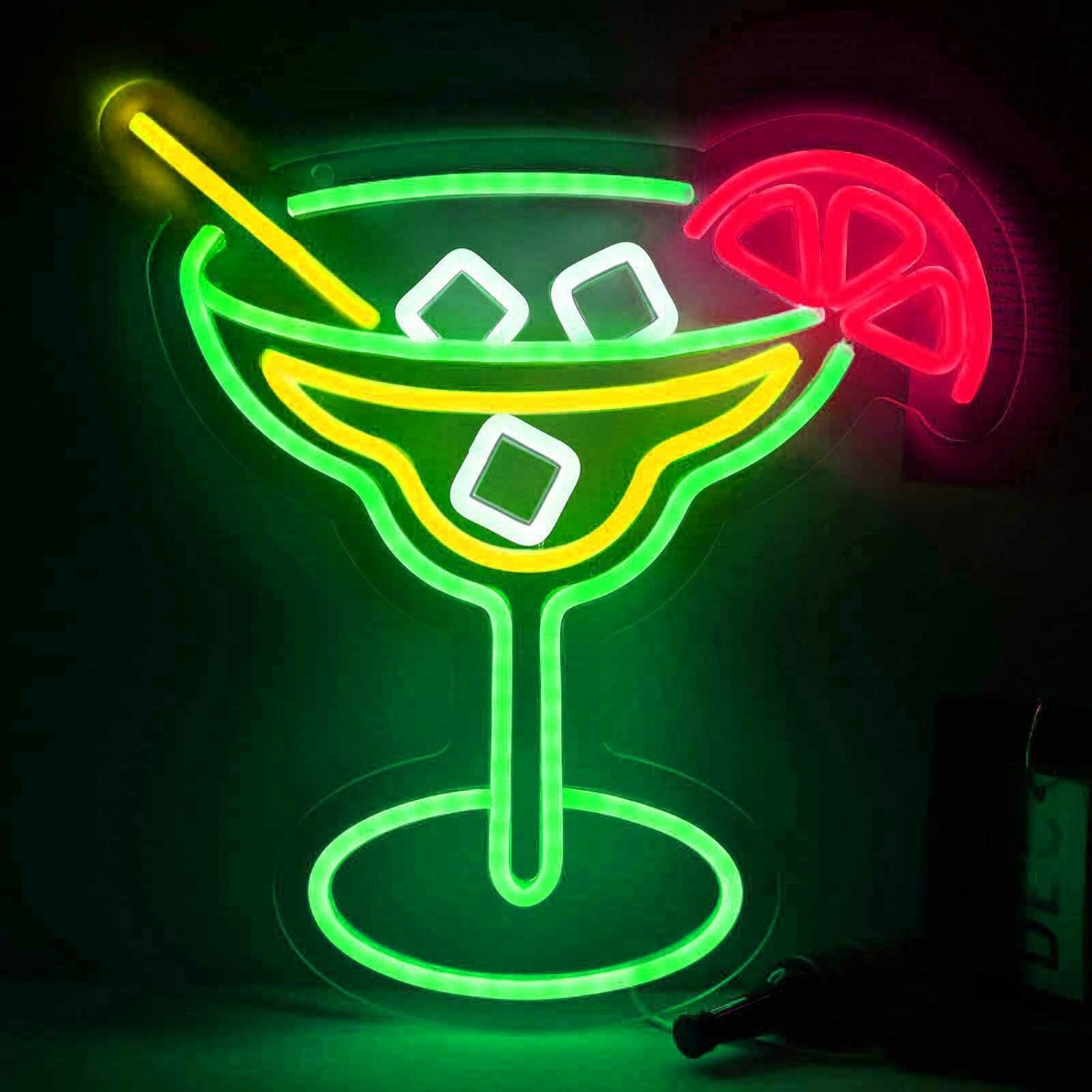 Lemon Cocktail Glass Bar Led Neon Sign | Shineneon