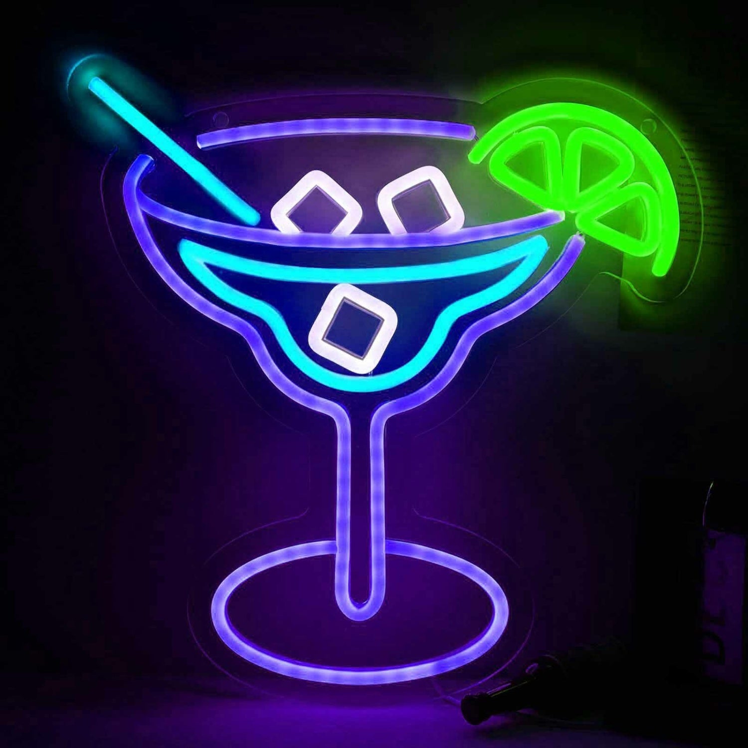 Lemon Cocktail Glass Bar Led Neon Sign | Shineneon