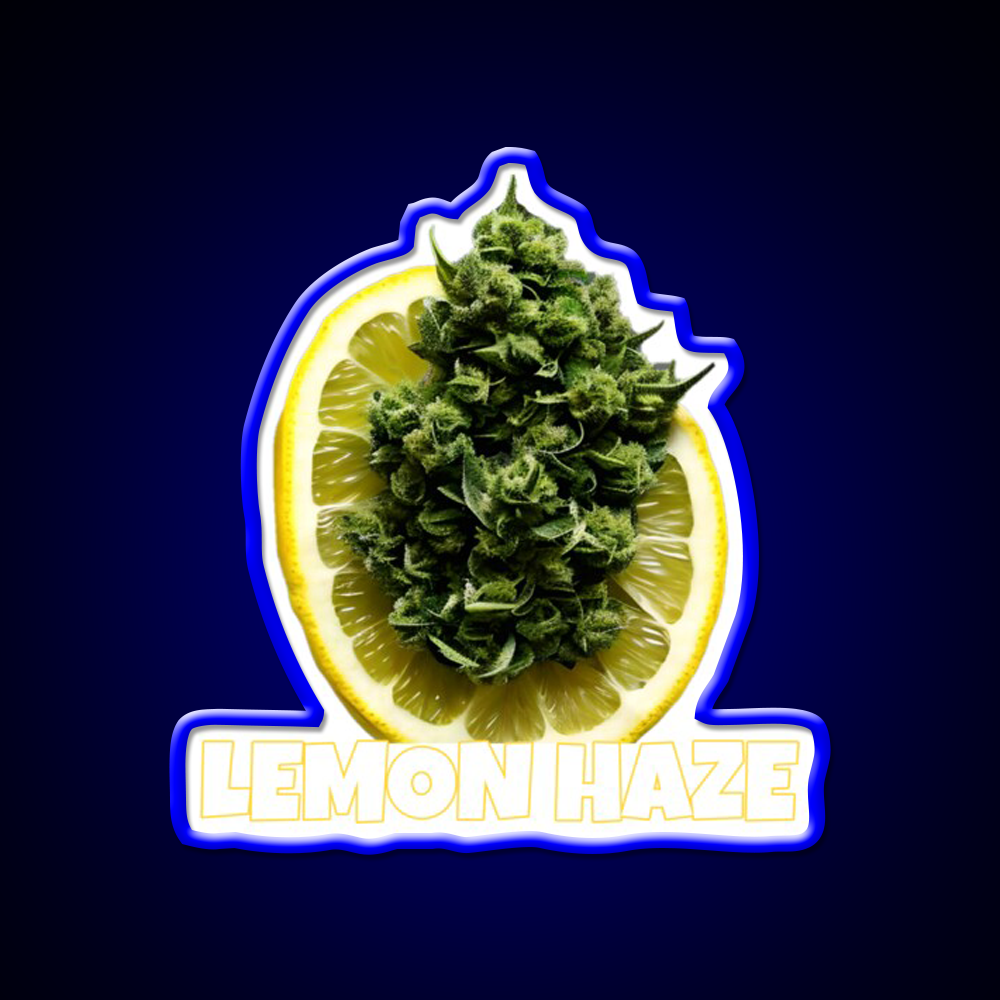 Lemon Haze Weed Hemp Inspired Green Leaf Led Neon Sign Rgb Color - LED neon sign view 5