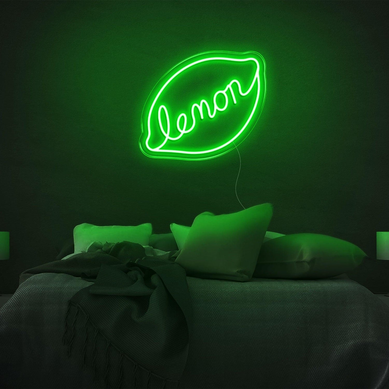 Lemon Slice Yellow Led Neon Sign For Bedroom Wall Art | Shineneon