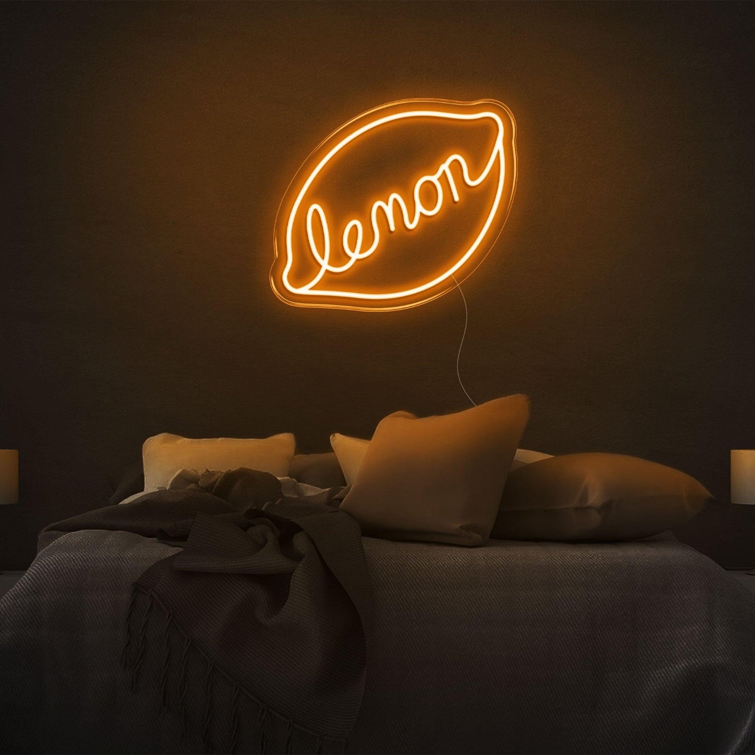 Lemon Slice Yellow Led Neon Sign For Bedroom Wall Art | Shineneon