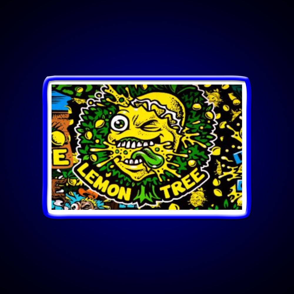 Lemon Tree Hemp Inspired Green Leaf Led Neon Sign Rgb Color