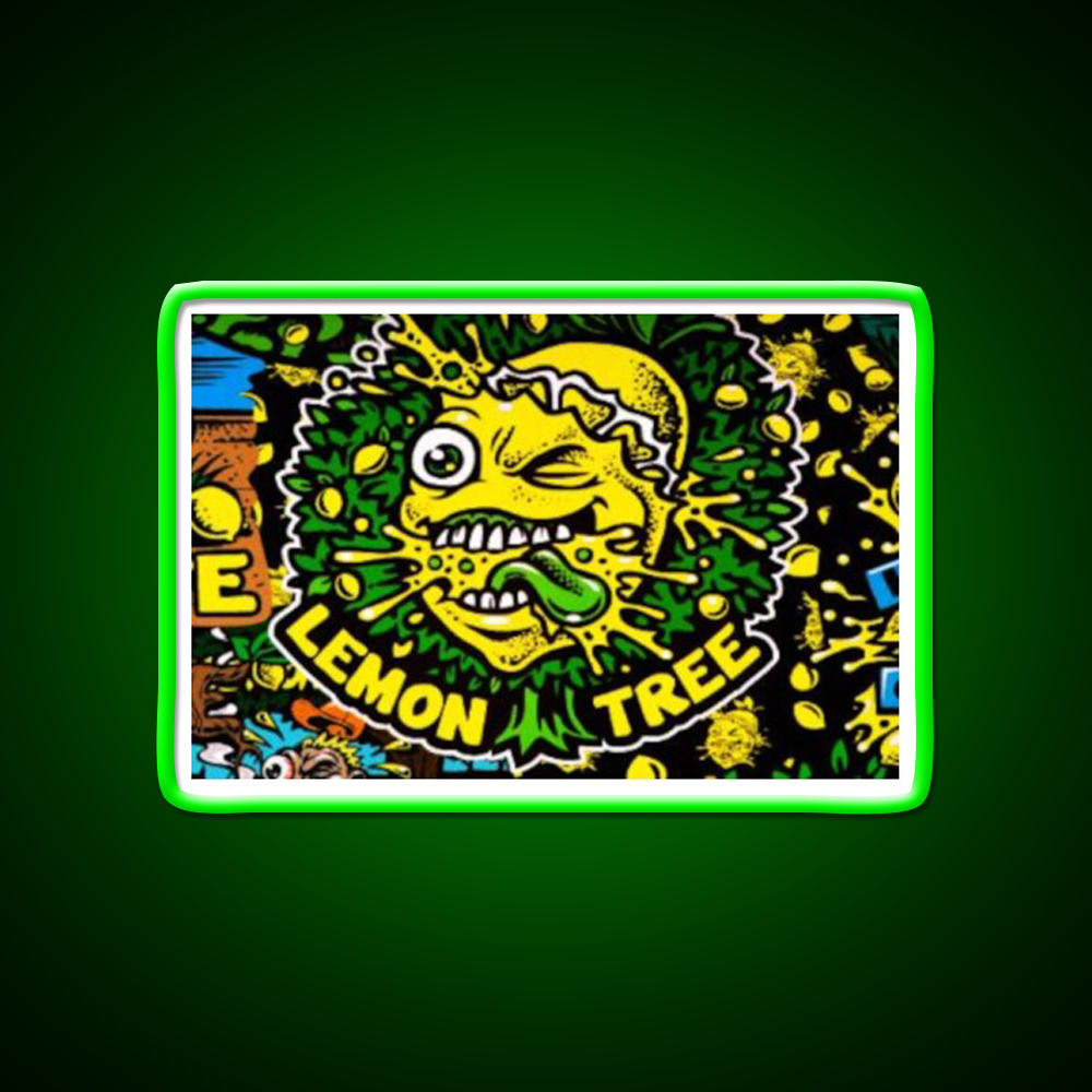 Lemon Tree Hemp Inspired Green Leaf Led Neon Sign Rgb Color - LED neon sign view 8