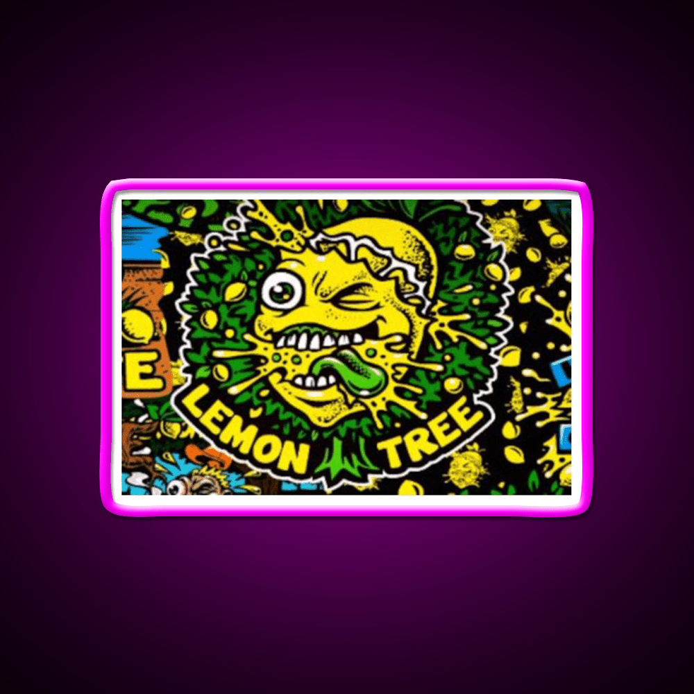 Lemon Tree Hemp Inspired Green Leaf Led Neon Sign Rgb Color - Shineneon