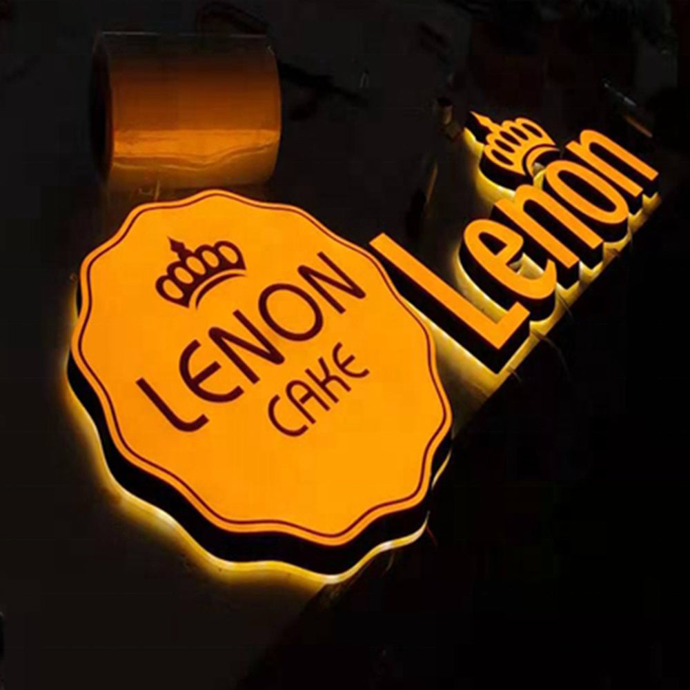 Lenon Cake 3D Frontlit And Backlit Channel Letter Led Light Sign