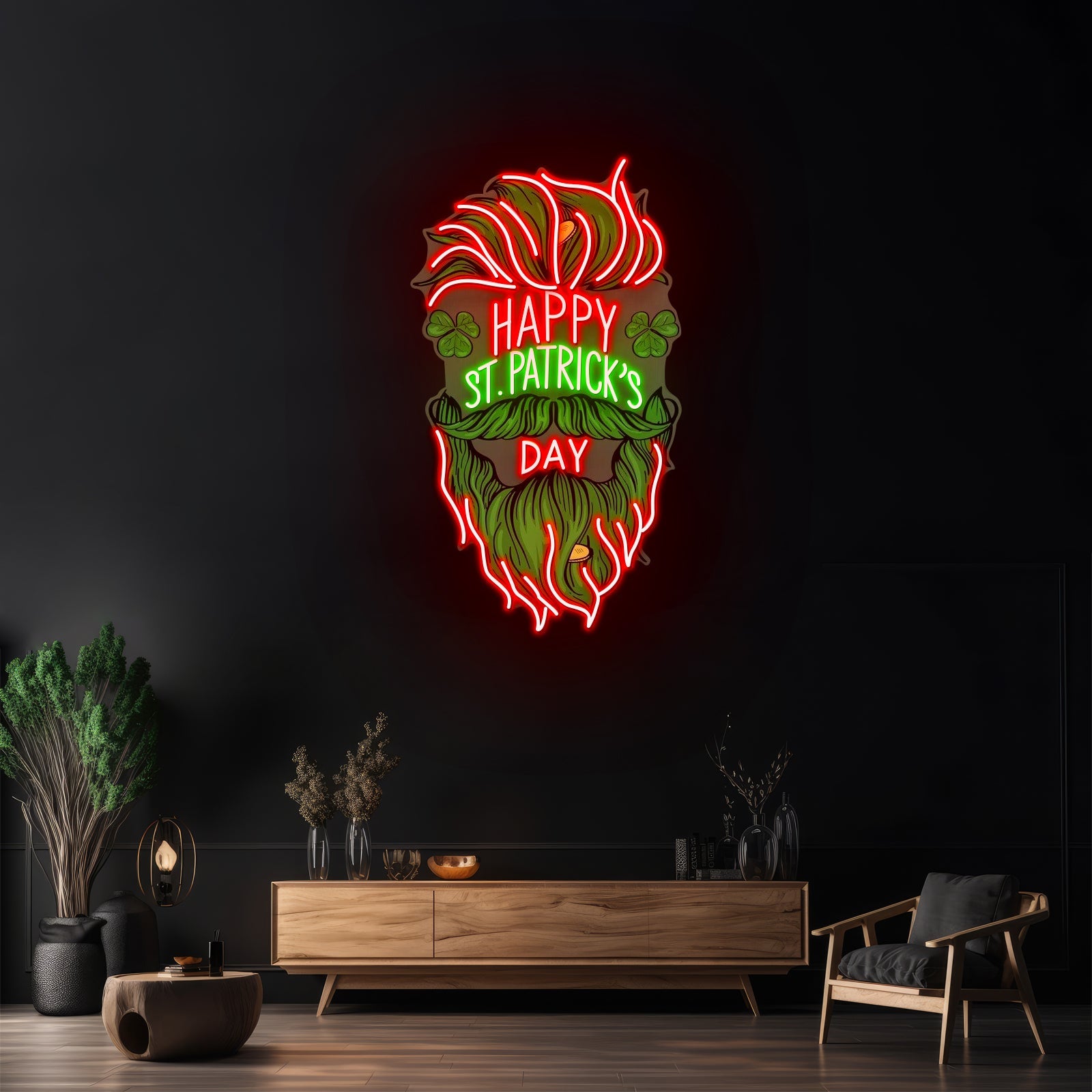 Leprechaun Head Saint Patrick Day Led Neon Signs - Shineneon