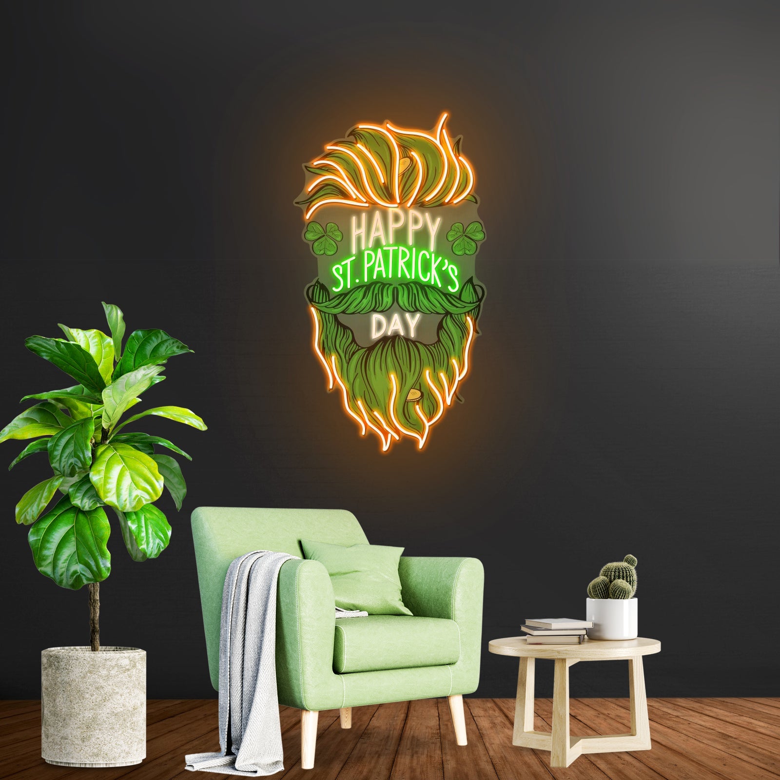 Leprechaun Head Saint Patrick Day Led Neon Signs - Shineneon