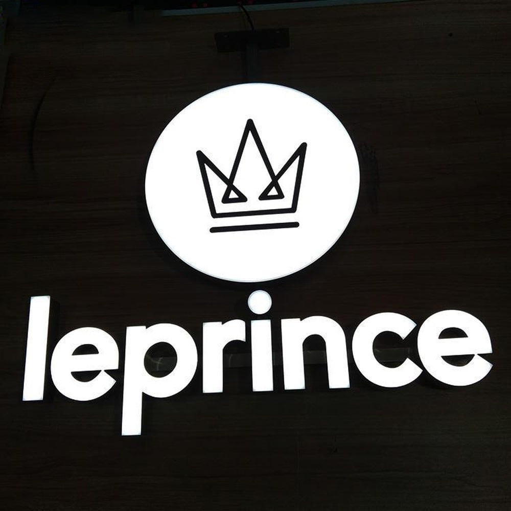 Leprince With Logo 3D Frontlit Letters Metal Led Sign