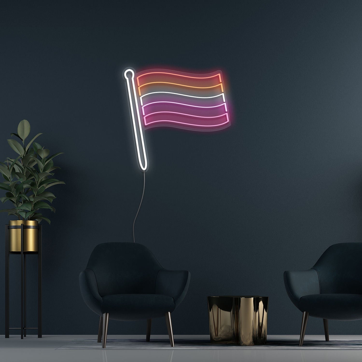 Lesbian Pride Flag Neon Light Sign | Shineneon