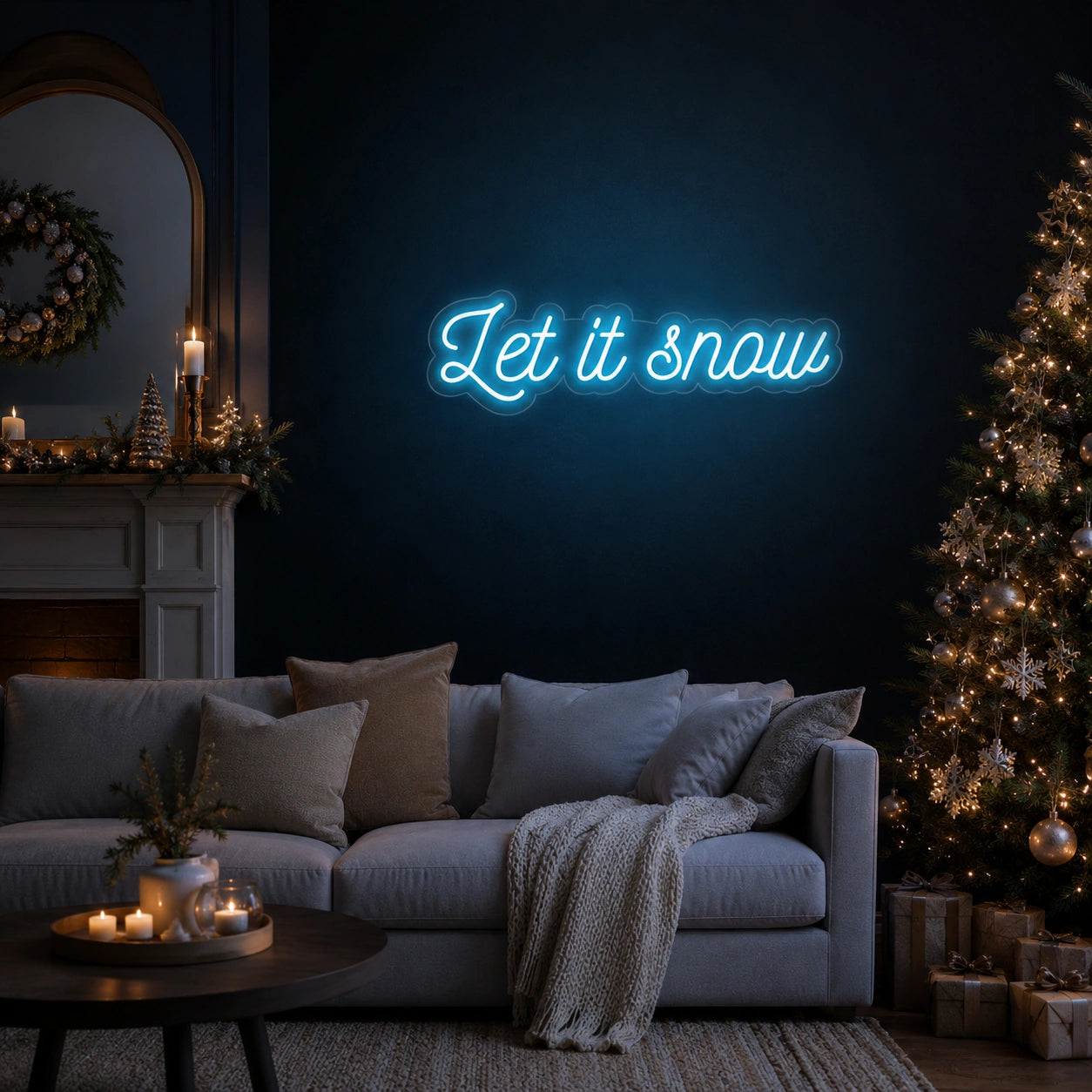 Let It Snow LED Neon Sign real lifestyle scene