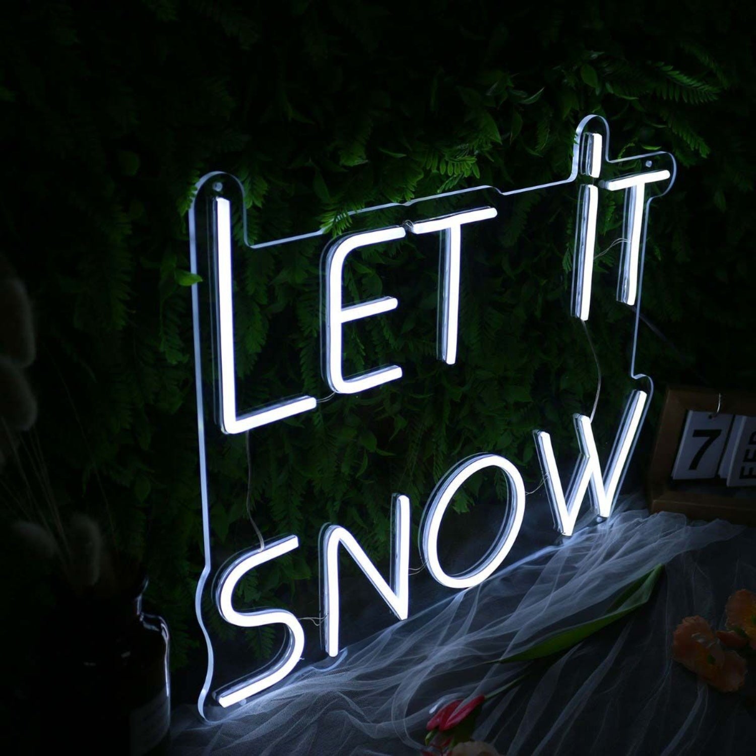 Let It Snow White Led Neon Sign | Shineneon