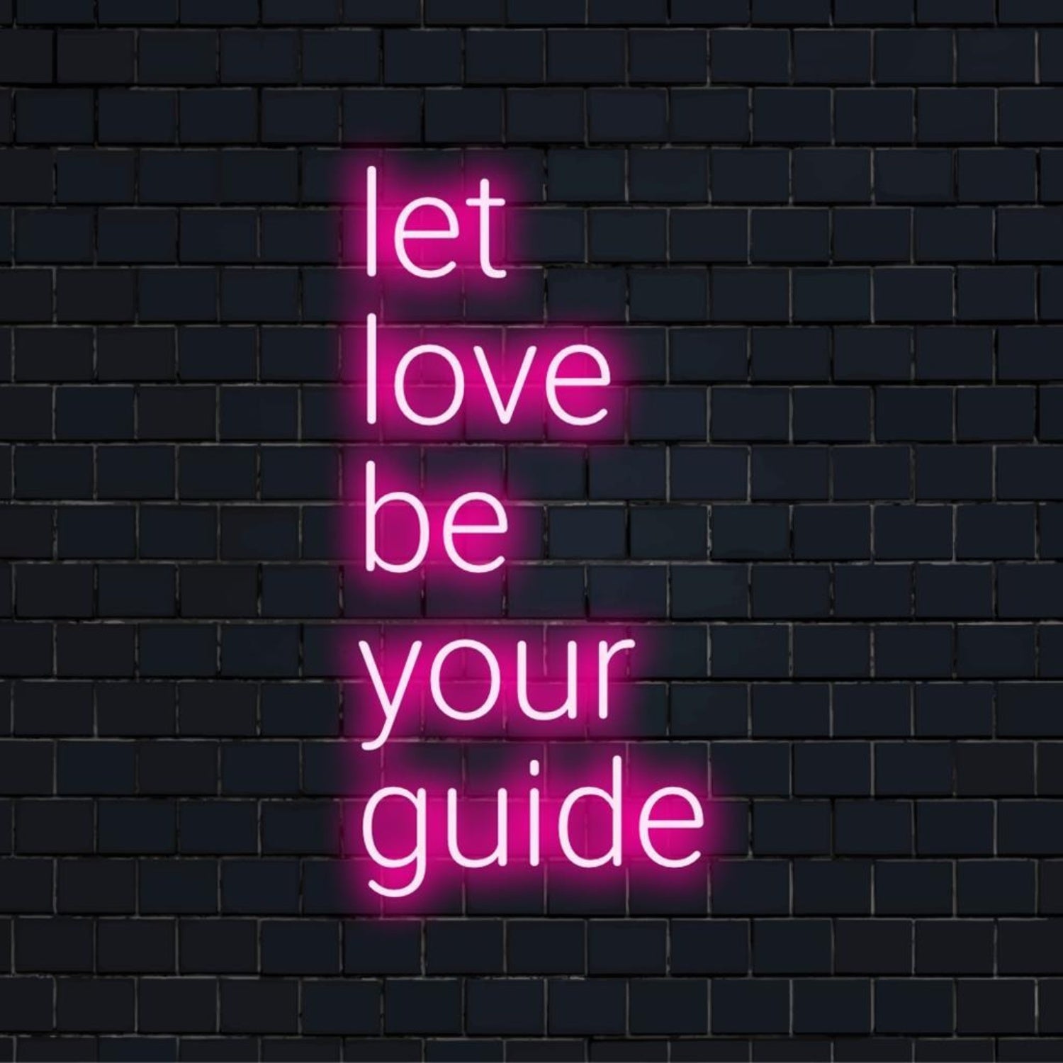Let Love Be Your Guide Vibrant Pink Text Led Neon Sign Home Cafe Bar Decor | Shineneon