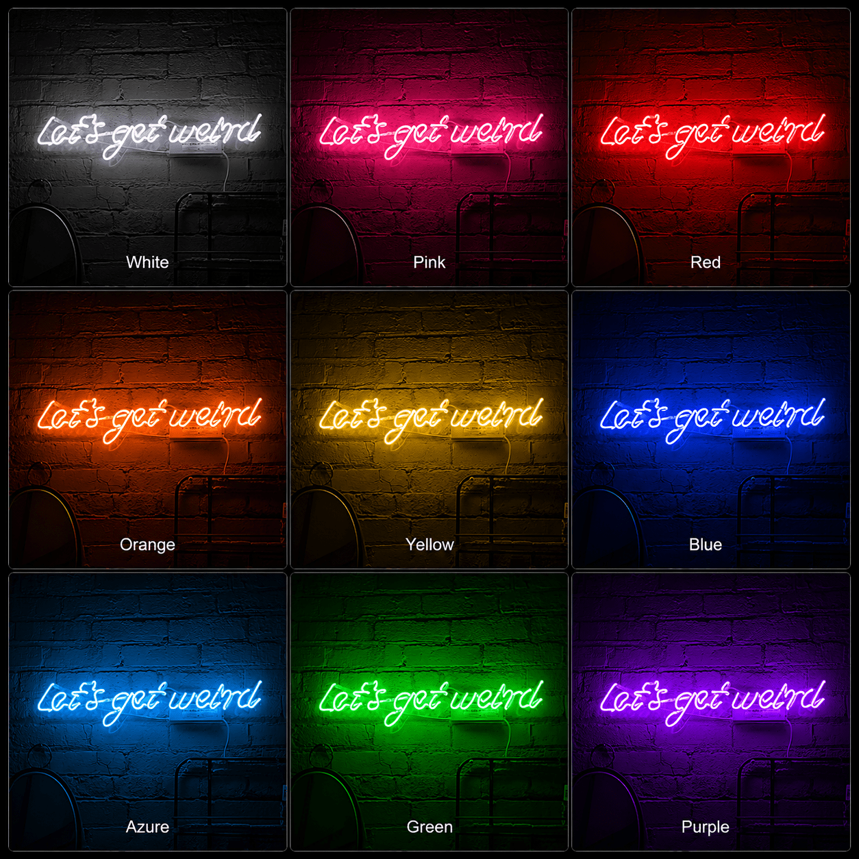 Let S Get Weird Wall Decor LED Neon Sign - Shineneon