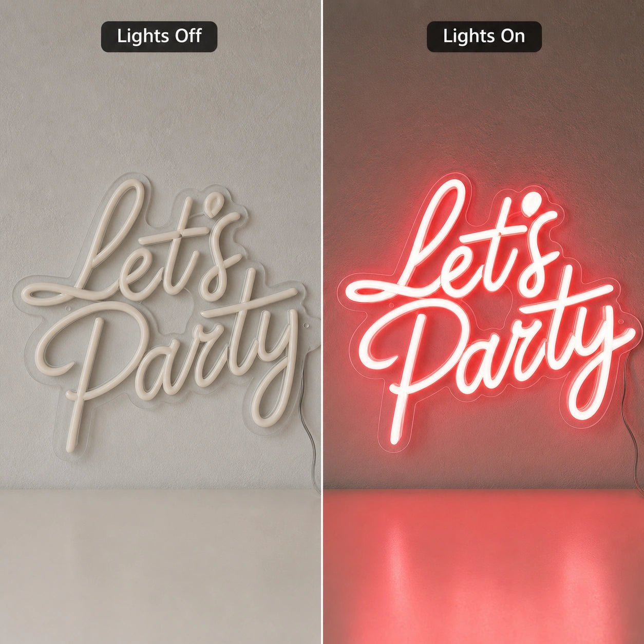Let S Party Wall Decor LED Neon Sign Home Garage Wall Decoration - Shineneon