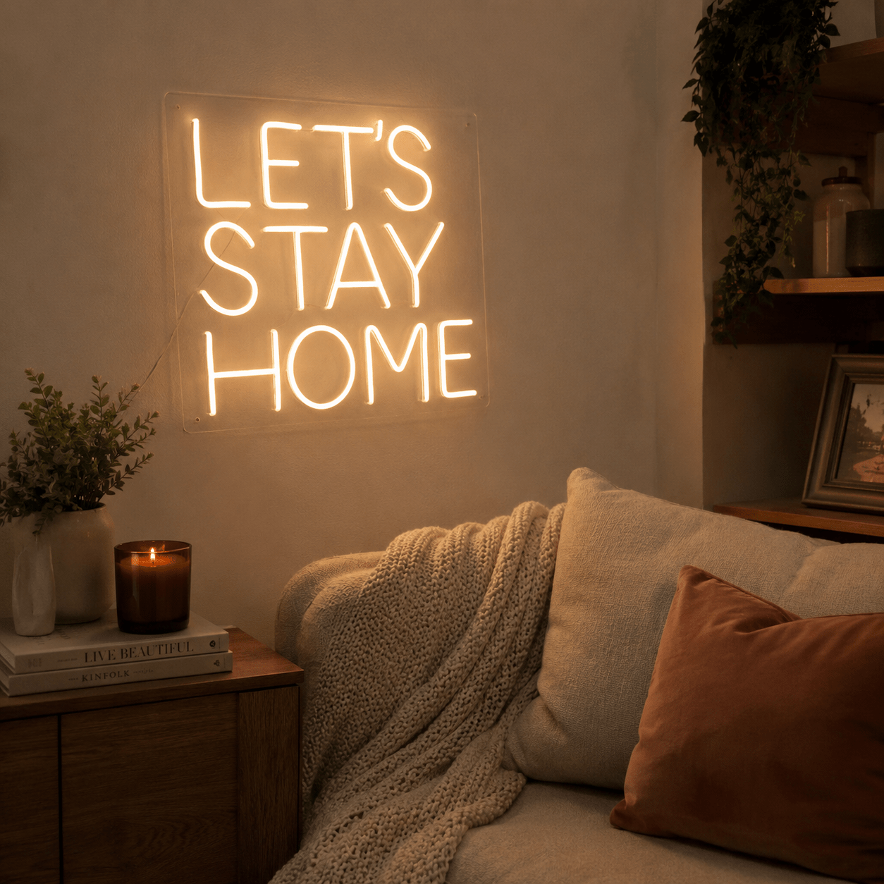 Let S Stay Home LED Neon Sign - Shineneon