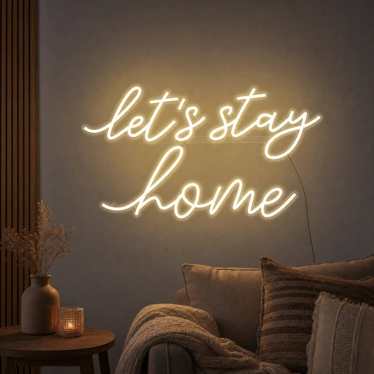 Let S Stay Home LED Neon Sign Garage Neon Sign - Shineneon