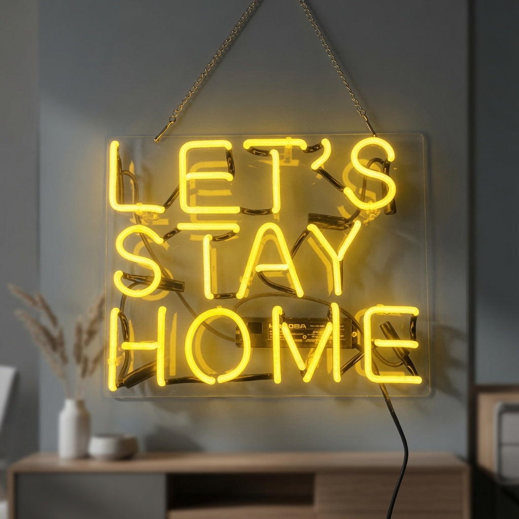 Let S Stay Home LED Neon Sign Home Decor - 02 High-Converting Product Image