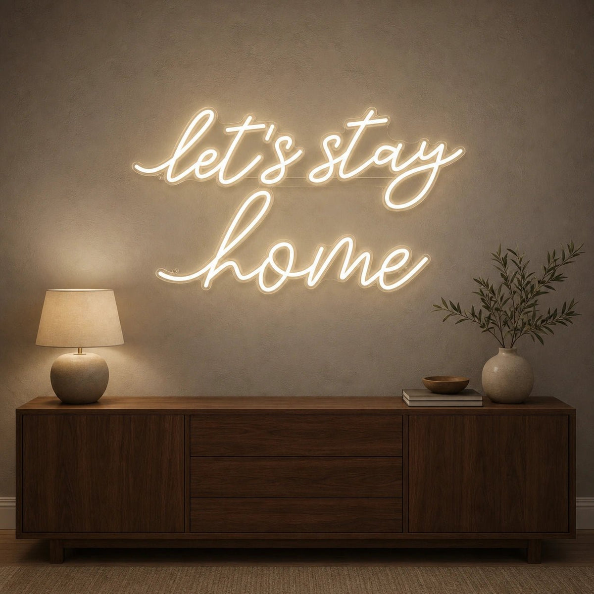 Let S Stay Home LED Neon Sign Man Cave Neon Sign - Shineneon