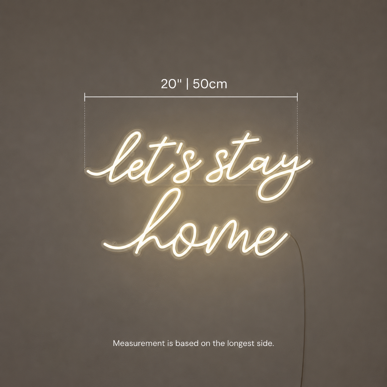 Let S Stay Home Wall Decor LED Neon Sign - 04 Size Image