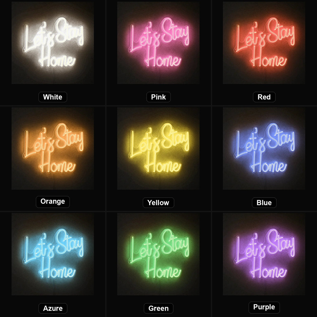 Let S Stay Home Wall Decor LED Neon Sign Man Cave Neon Sign - Shineneon
