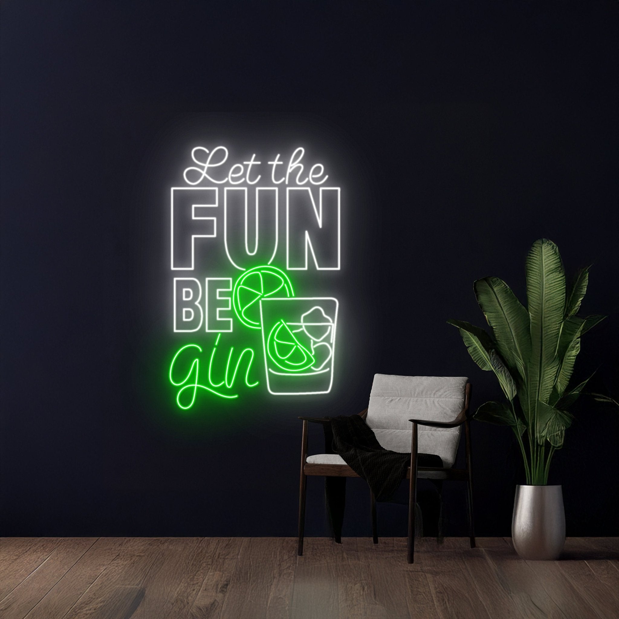 Let The Fun Be Gin Neon Sign - Shineneon