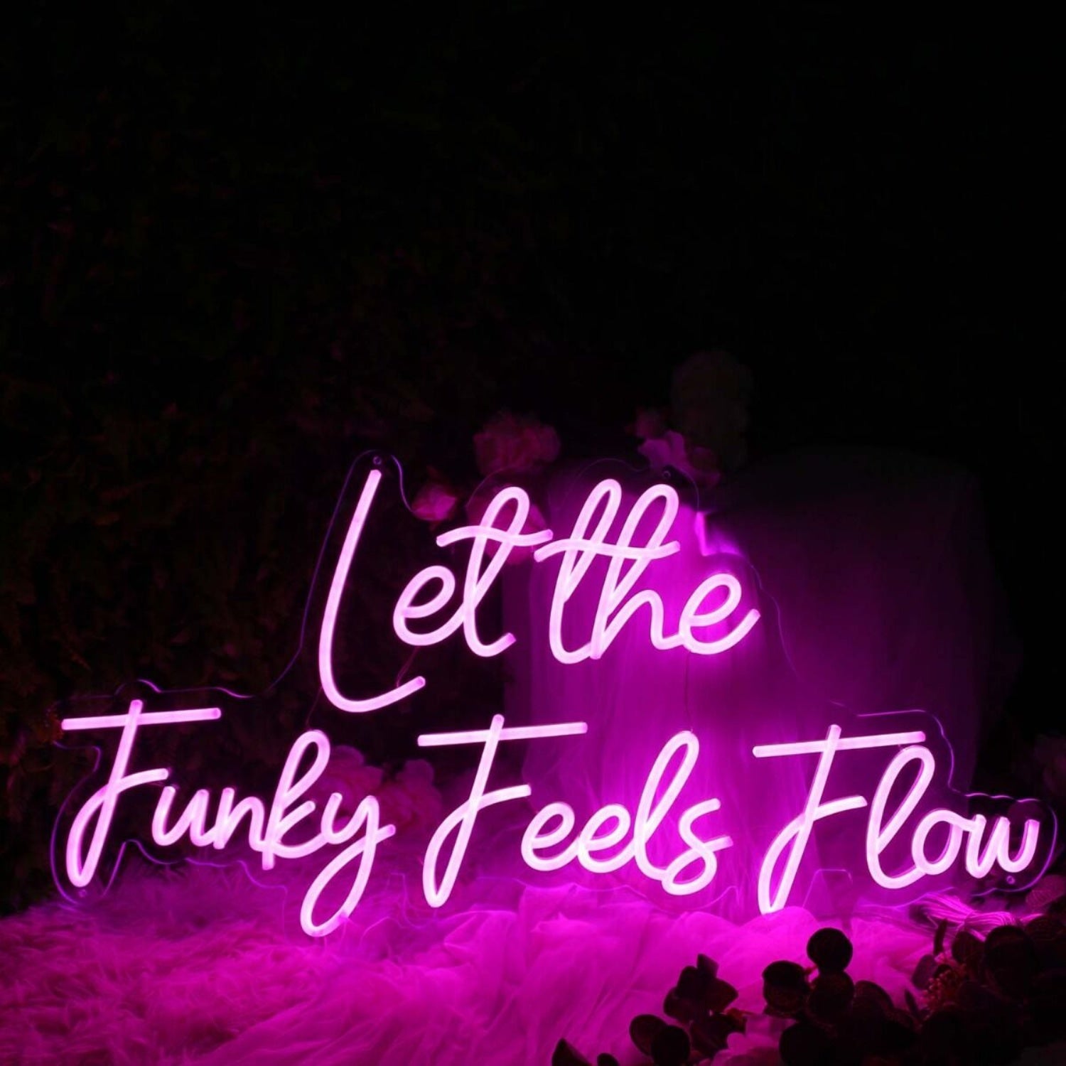 Let The Funky Feels Flow Pink Led Neon Sign - Shineneon