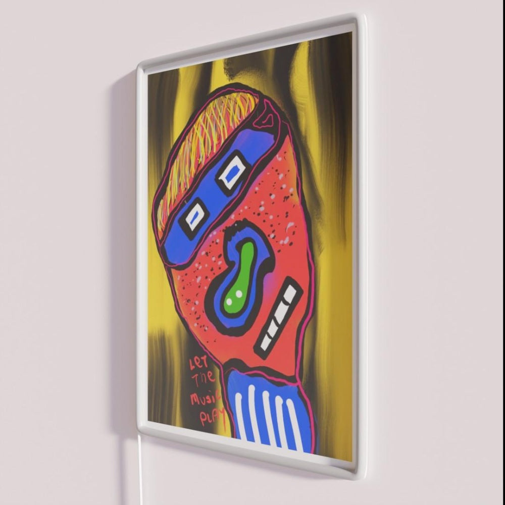 Let The Music Play Rgb Led Neon Sign Abstract Neon Sign