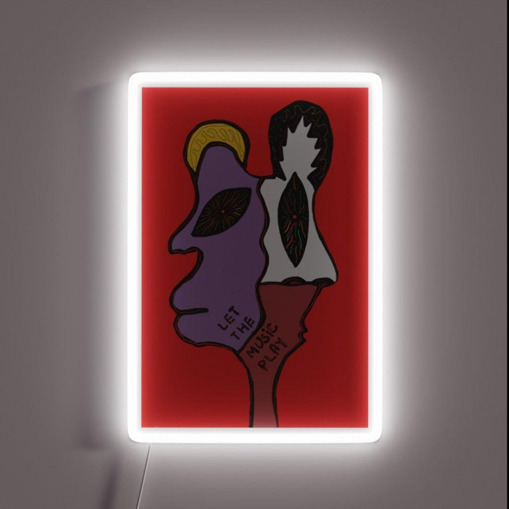 Let The Music Play Rgb Led Neon Sign Abstract Wall Decor