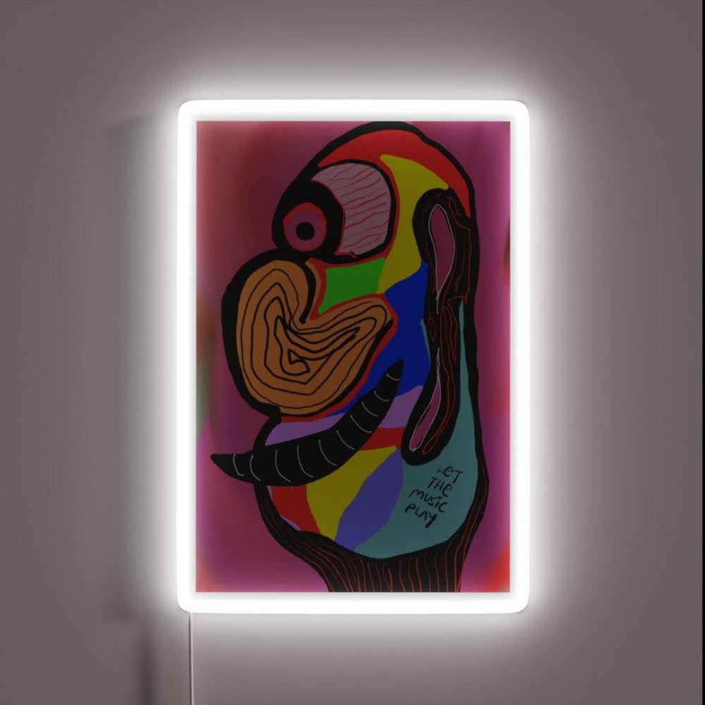 Let The Music Play Rgb Led Neon Sign Aesthetic Wall Decor