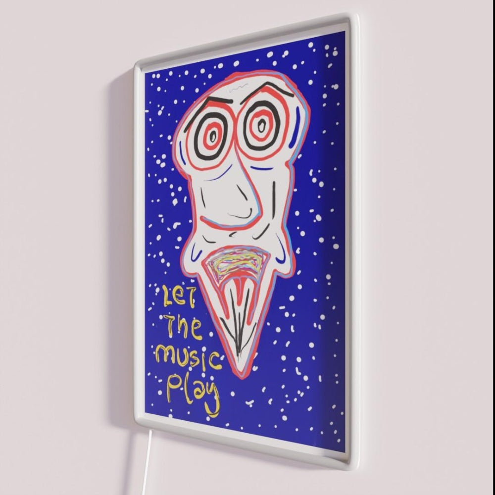 Let The Music Play Rgb Led Neon Sign Bar Aesthetic Neon Sign