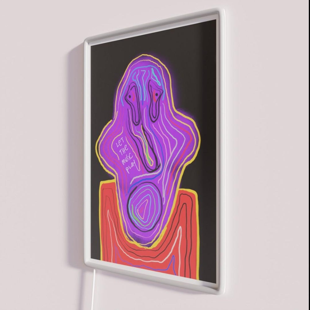 Let The Music Play Rgb Led Neon Sign Bar Aesthetic Wall Decor