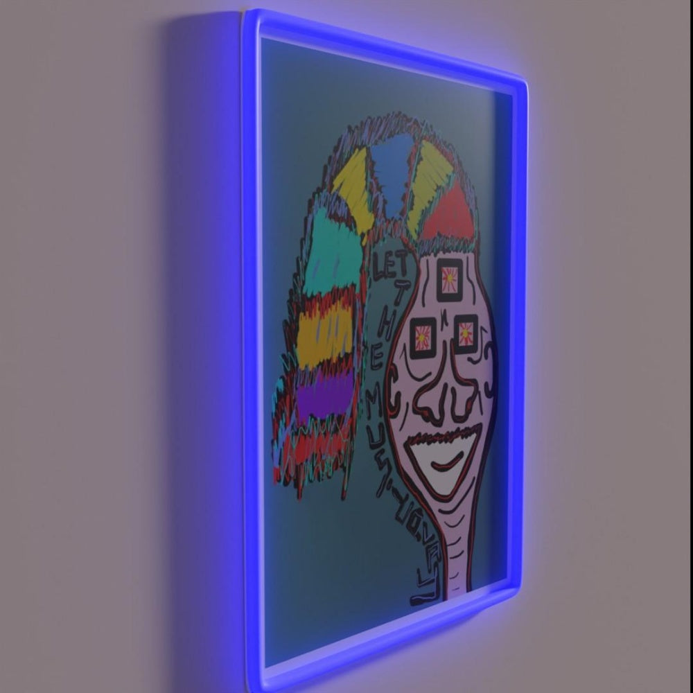 Let The Music Play Rgb Led Neon Sign Bar Art