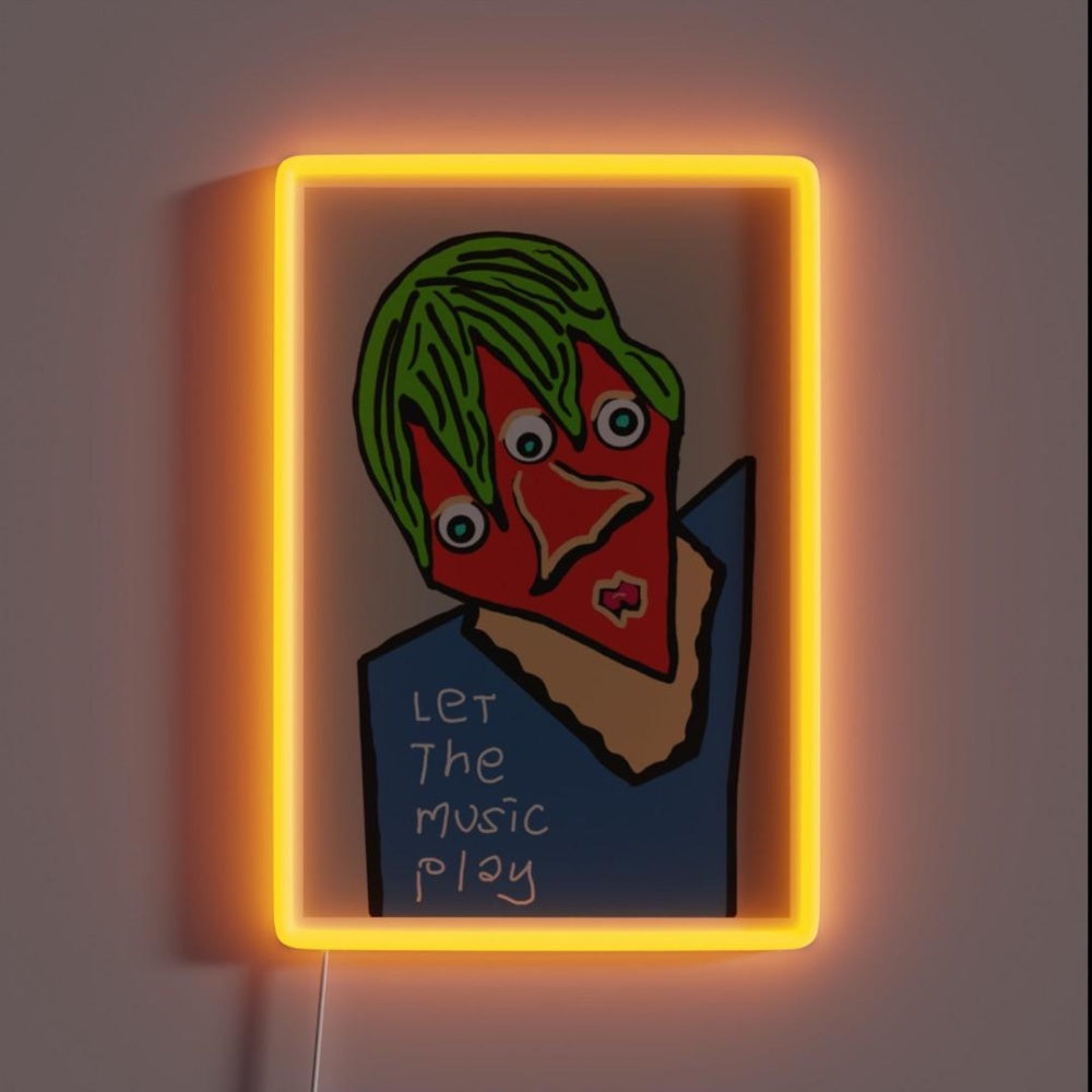 Let The Music Play Rgb Led Neon Sign Bar Art Wall Decor