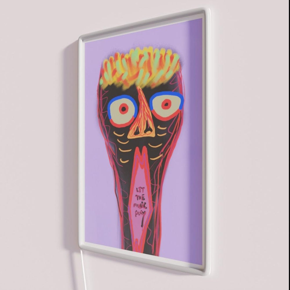 Let The Music Play Rgb Led Neon Sign Bar Decors