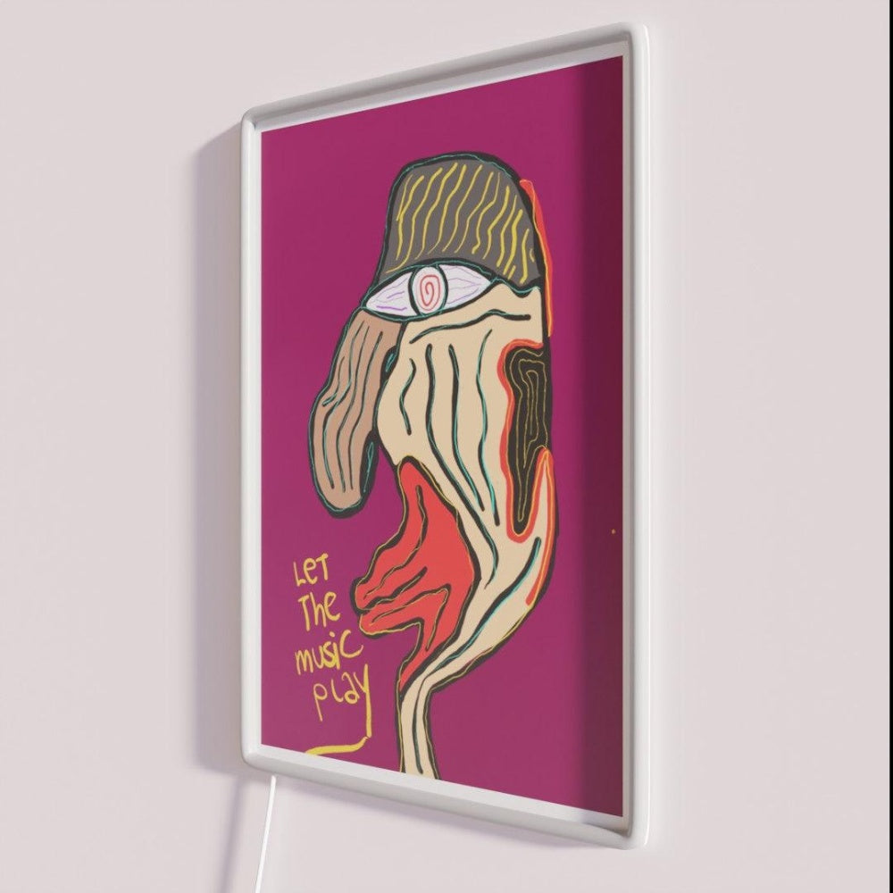 Let The Music Play Rgb Led Neon Sign Bar Living Room Wall Decor