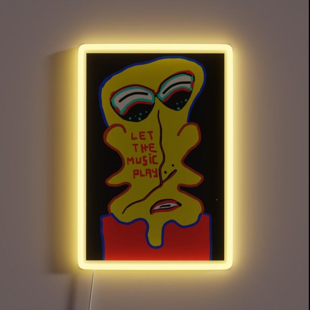 Let The Music Play Rgb Led Neon Sign Bar Modern Wall Decor