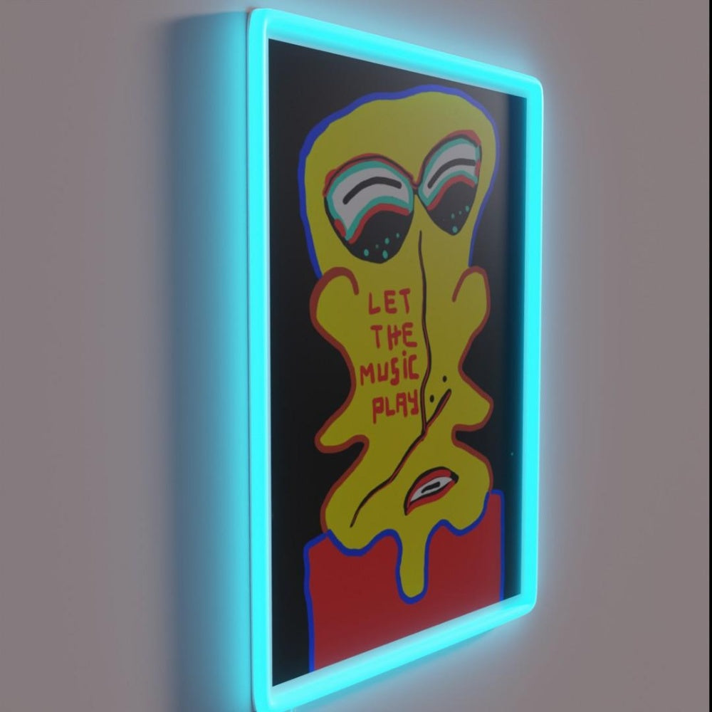 Let The Music Play Rgb Led Neon Sign Bar Modern Wall Decor