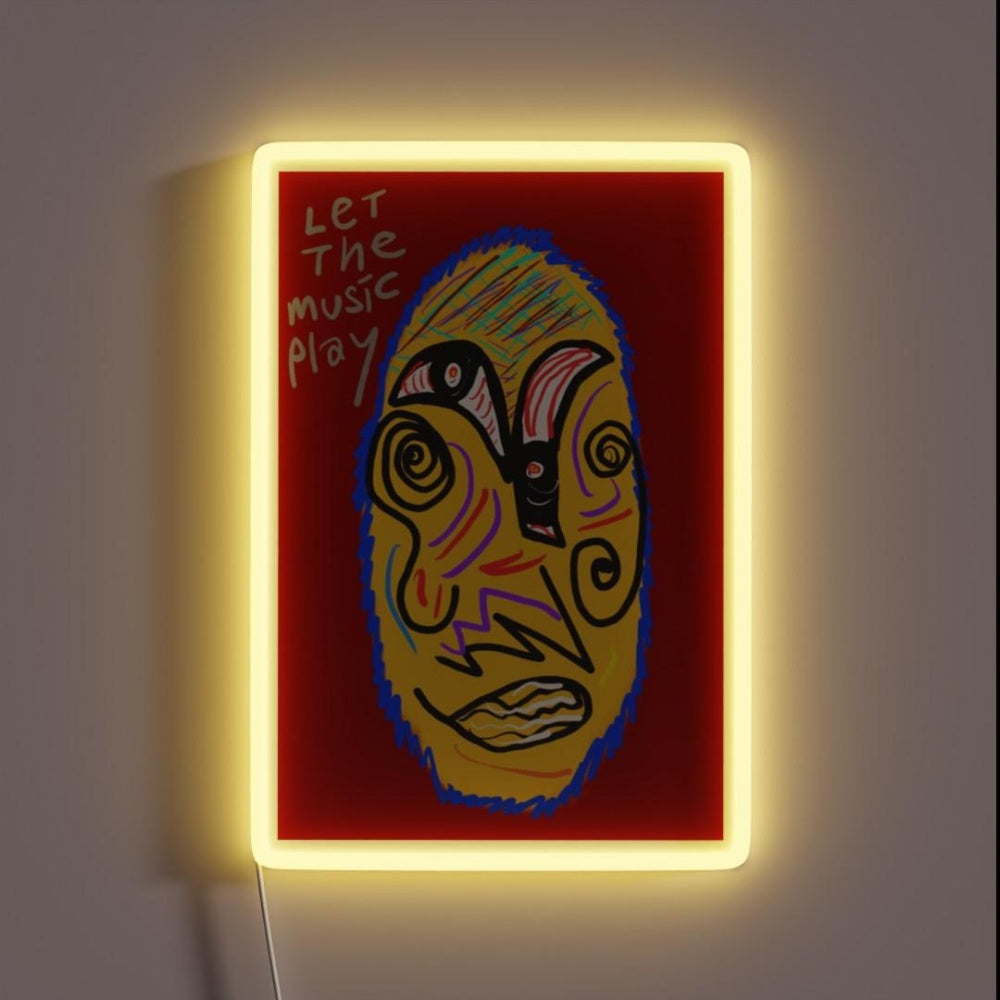 Let The Music Play Rgb Led Neon Sign Bar Neon Love Wall Art