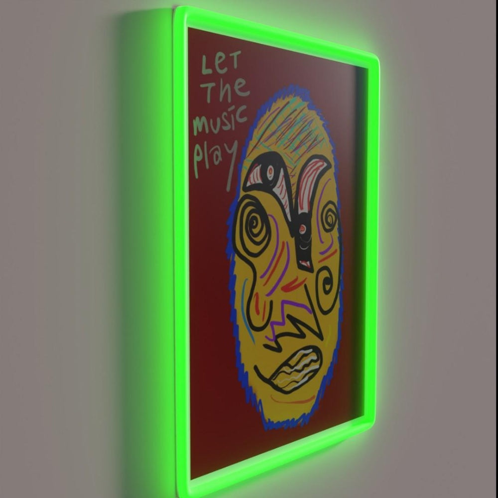 Let The Music Play Rgb Led Neon Sign Bar Neon Love Wall Art