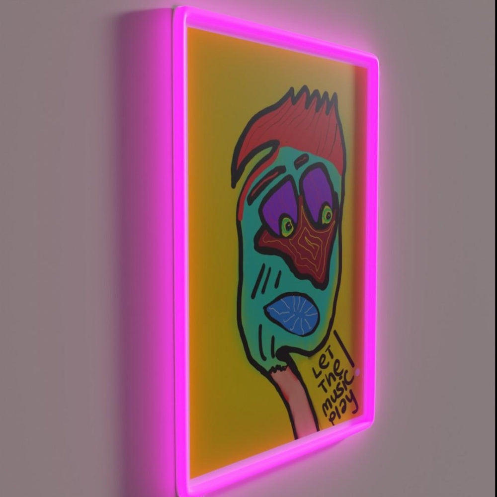 Let The Music Play Rgb Led Neon Sign Bar Neon Quote Sign