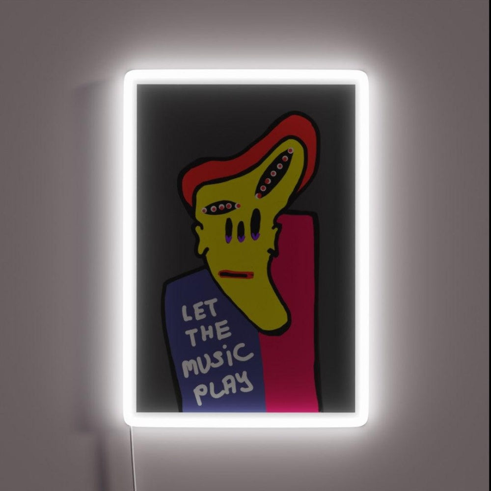 Let The Music Play Rgb Led Neon Sign Bar Neon Sign For Gallery