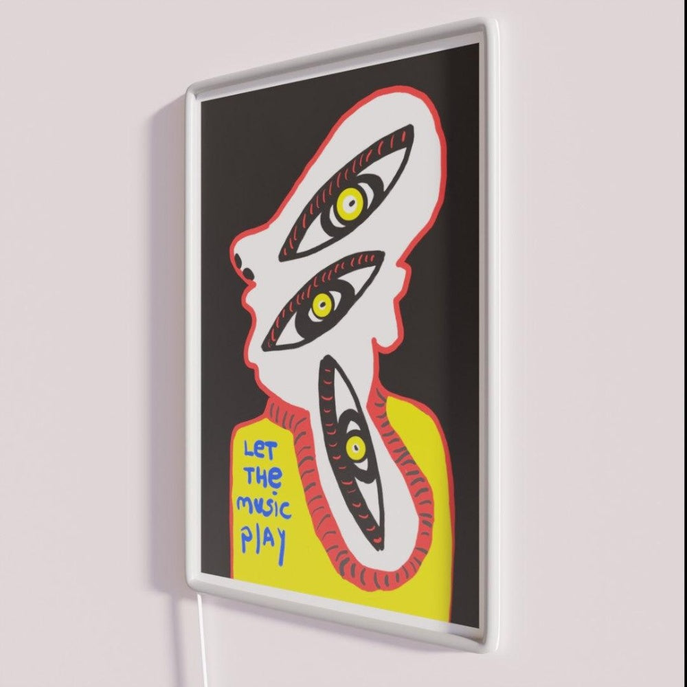 Let The Music Play Rgb Led Neon Sign Bar Neon Wall Art