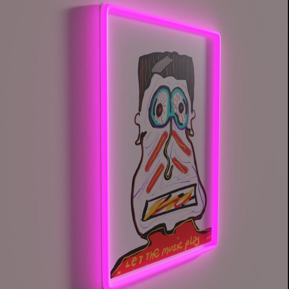 Let The Music Play Rgb Led Neon Sign Bar Uv Wall Neon Sign For Pub