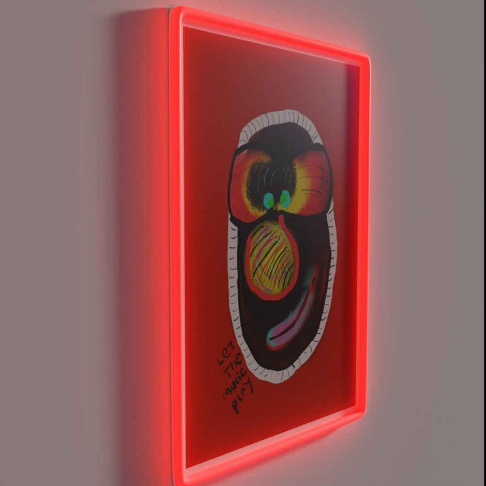 Let The Music Play Rgb Led Neon Sign Bar Wall Decor Vintage Wall Decor