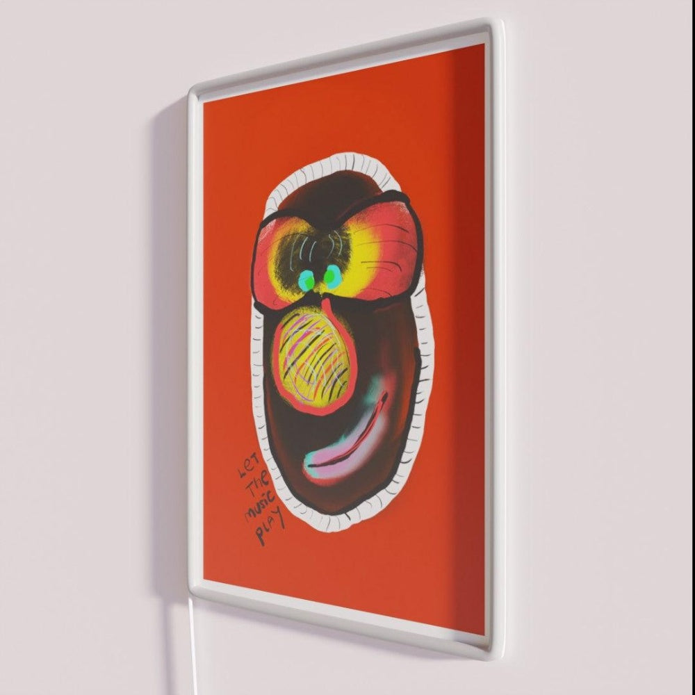 Let The Music Play Rgb Led Neon Sign Bar Wall Decor Vintage Wall Decor