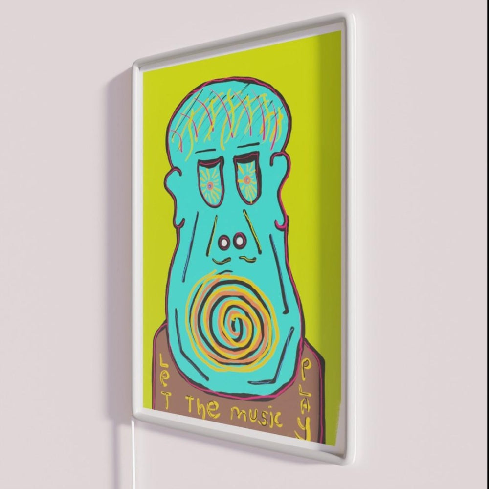 Let The Music Play Rgb Led Neon Sign Bar Wall Neon Wall Decor