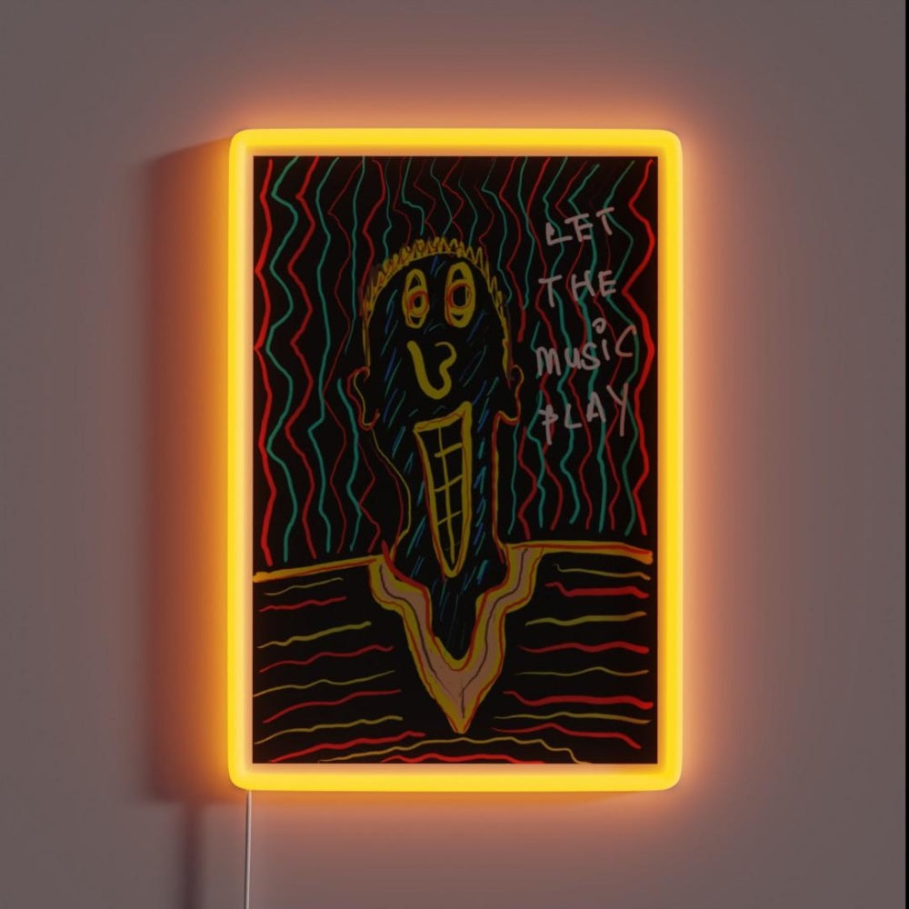 Let The Music Play Rgb Led Neon Sign Custom Art Neon