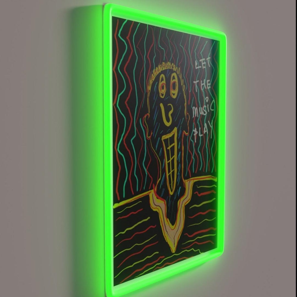 Let The Music Play Rgb Led Neon Sign Custom Art Neon