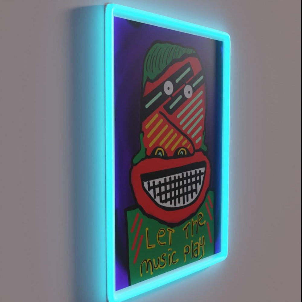 Let The Music Play Rgb Led Neon Sign Custom Neon Wall Art