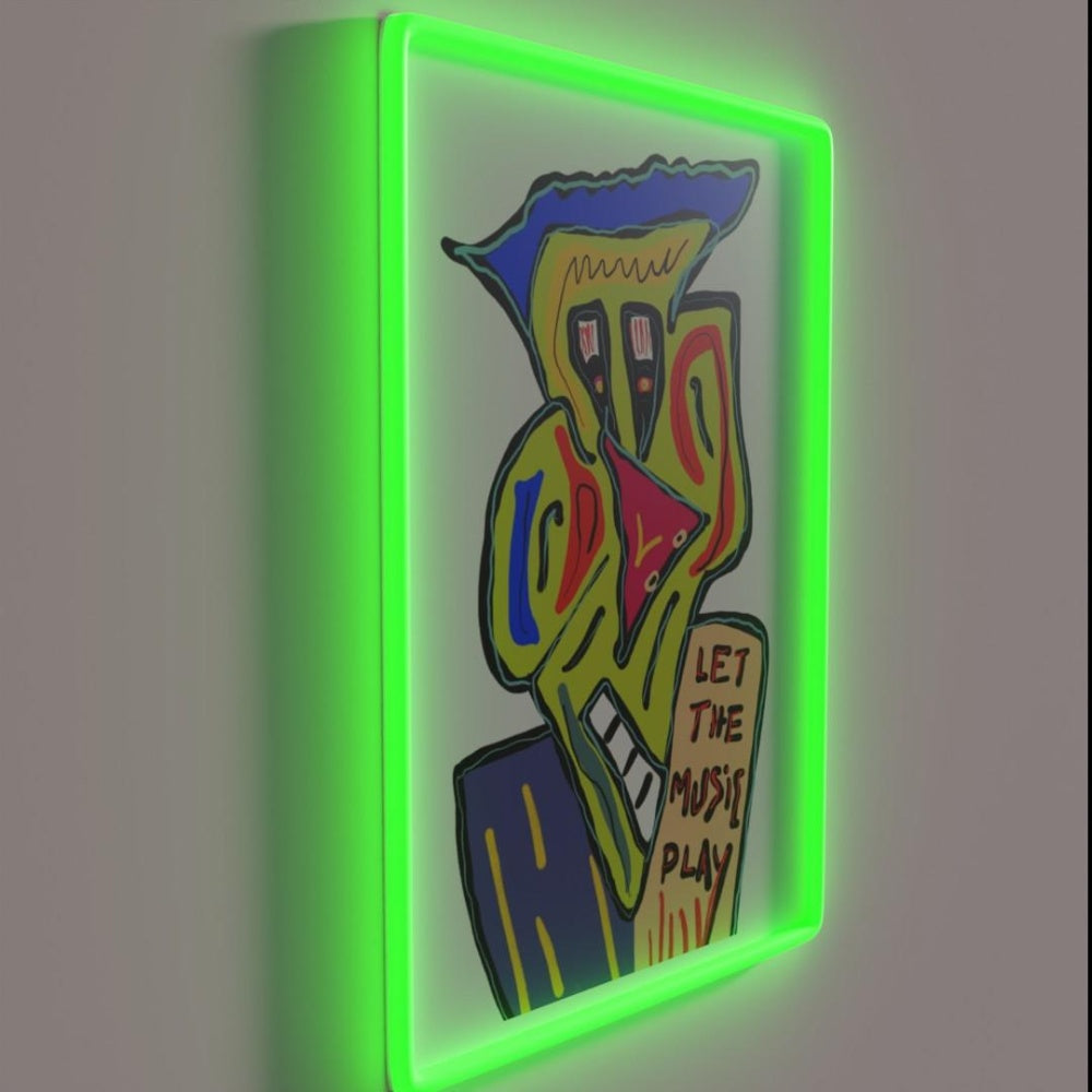 Let The Music Play Rgb Led Neon Sign Custom Wall Decors